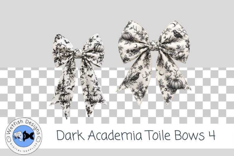 Dark Academia Toile Bows 4