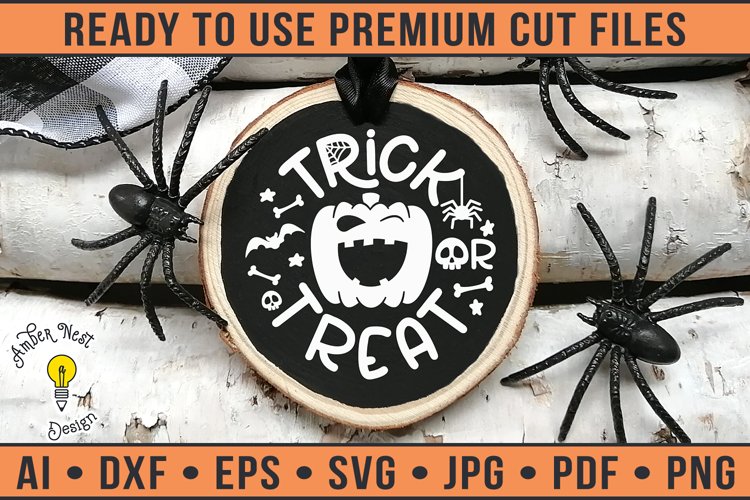 Trick Or Treat | Halloween Round Ornament SVG