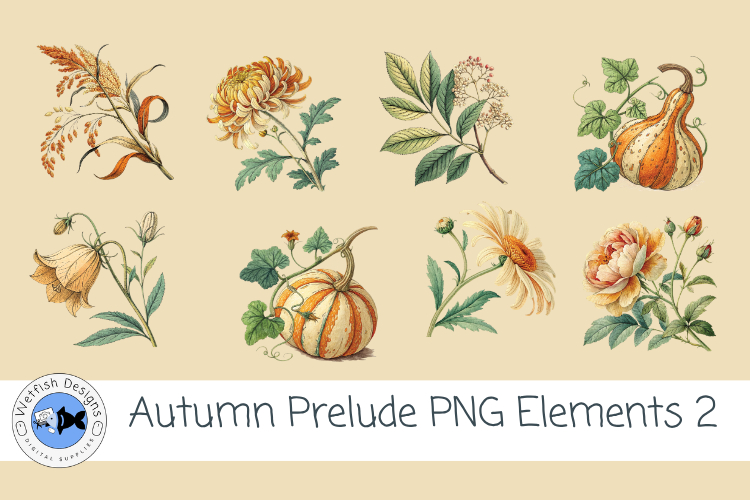 Autumn Prelude PNG Elements 2 example image 1