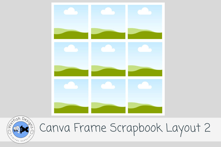 Canva Frame Scrapbook Layout 2 12x12 Photo Template example image 1