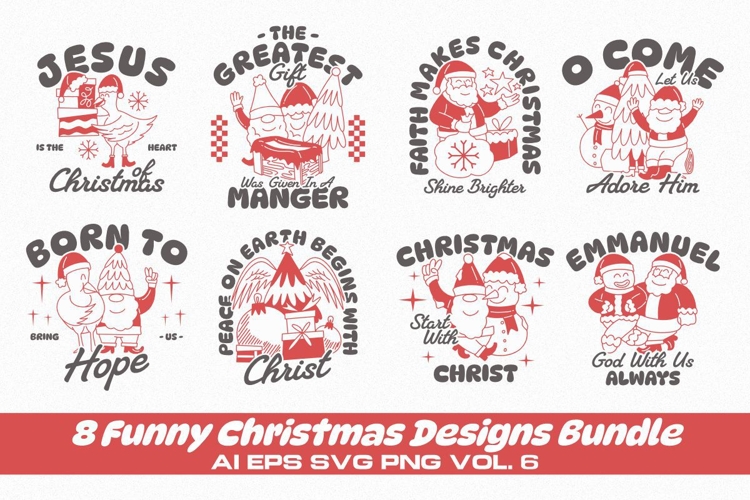 FUNNY CHRISTMAS DESIGNS BUNDLE Vol. 6
