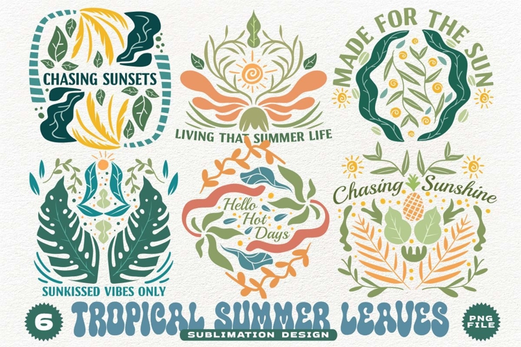 Tropical Summer Leave Sublimation T-shirt Design Bundle