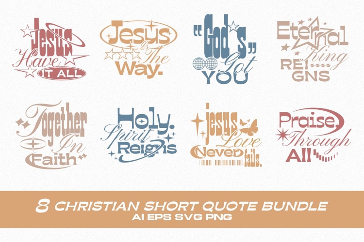 Christian Quote T-shirt Design Bundle