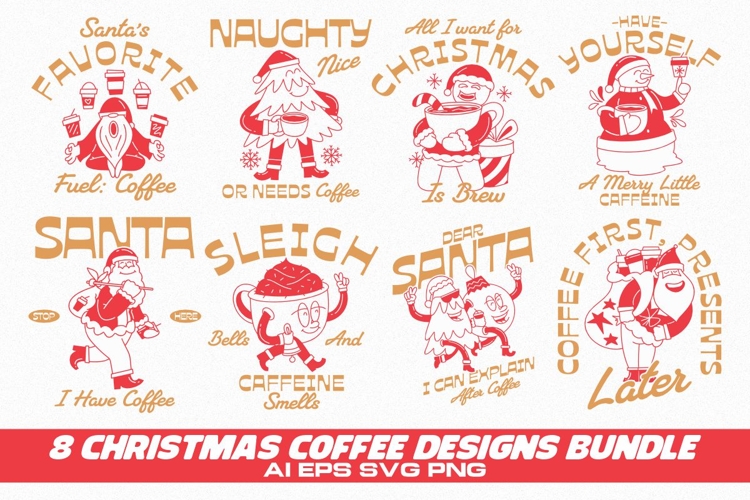 CHRISTMAS COFFEE DESIGNS BUNDLE