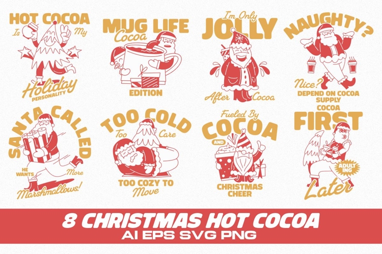 CHRISTMAS HOT COCOA DESIGNS BUNDLE