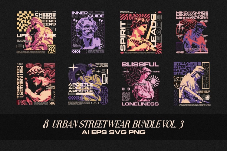 Urban Streetwear T-shirt Design Bundle Vol. 3
