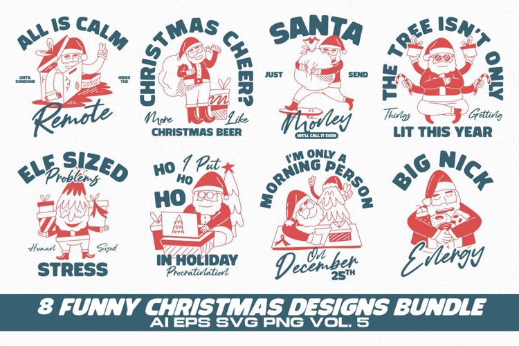 FUNNY CHRISTMAS DESIGNS BUNDLE Vol. 5
