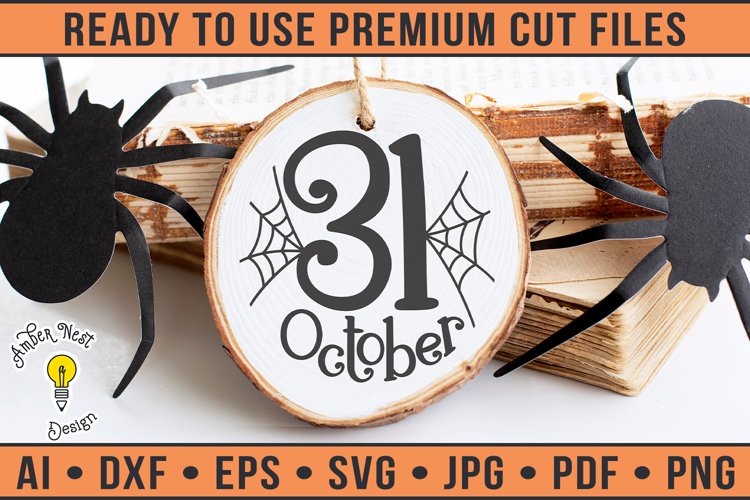 31 October |Halloween Round Ornament SVG