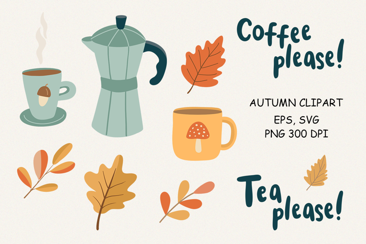 Autumn Hot Drinks Clipart