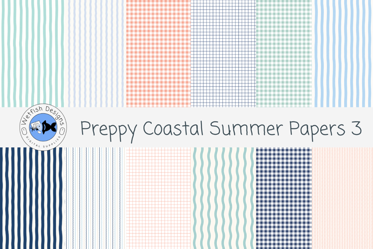 Preppy Coastal Summer Papers 3