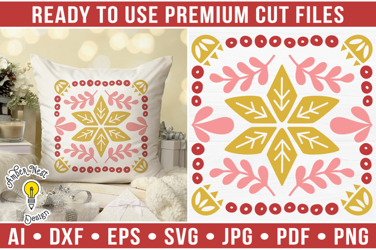 Scandinavian Christmas Snowflake | Christmas SVG