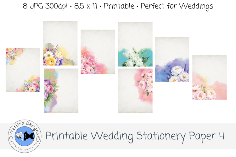 Floral Printable Stationery Paper 4