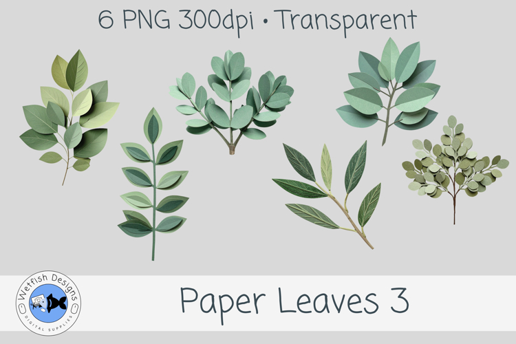 PNG Paper Leaves 3