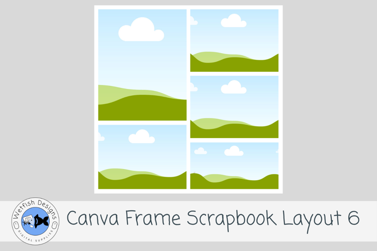 Canva Frame Scrapbook Layout 6 12x12 Photo Template