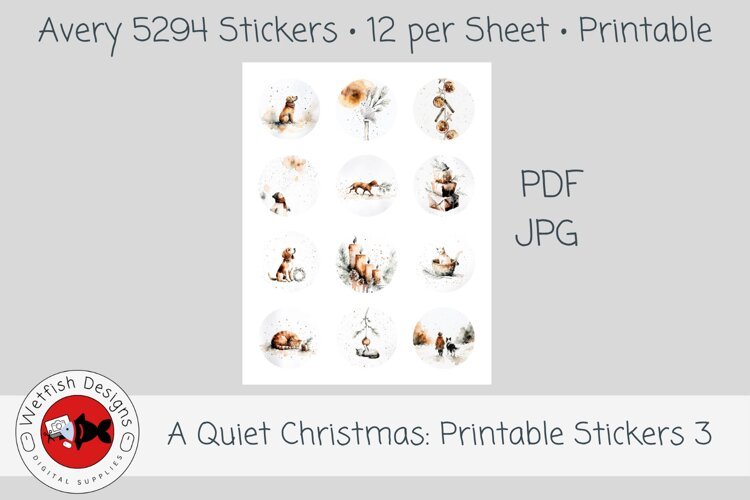 A Quiet Christmas Printable Stickers 3 example image 1