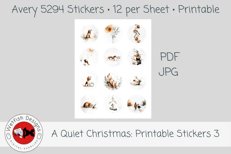 A Quiet Christmas Printable Stickers 3