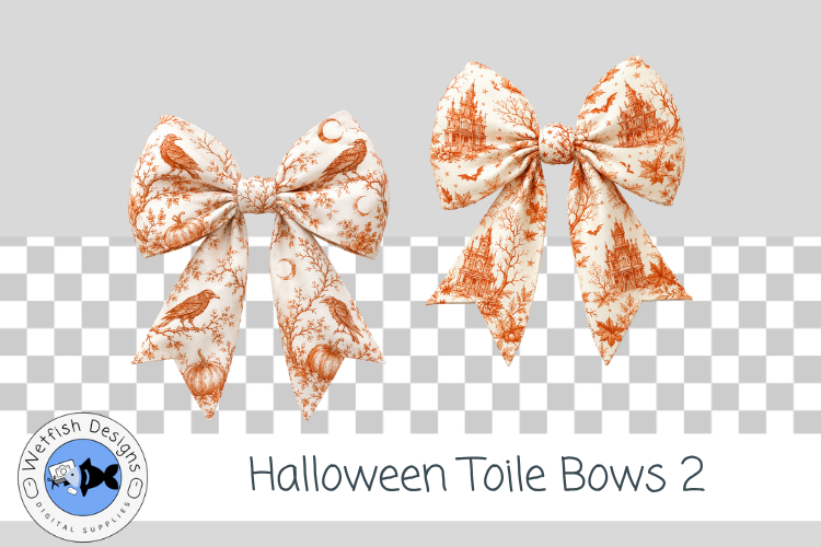 Halloween Toile Bows 2