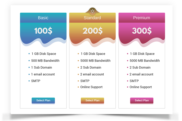 Modern Pricing Table example image 1