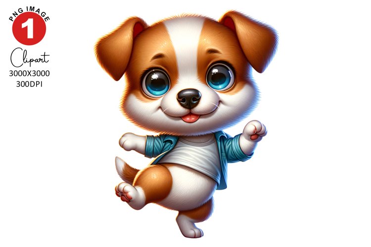 Cute Puppy Clipart Image 9