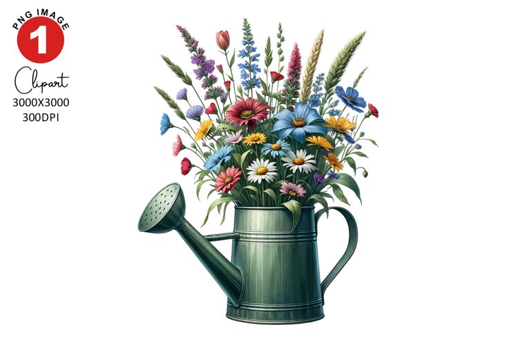 Wildlife Florals Clipart Sublimation PNG Design