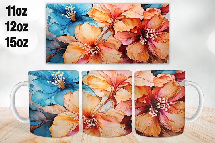 3D Mug Wrap Design | Sublimation PNG | 11oz 12oz   15oz