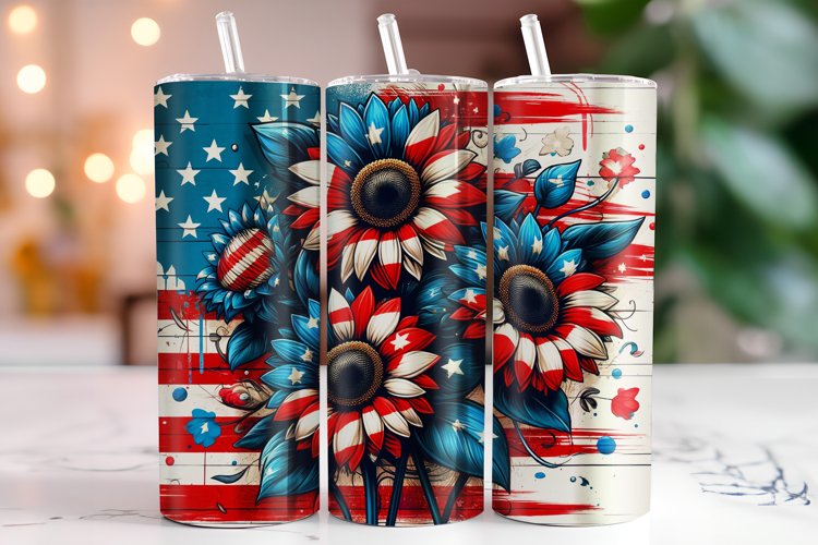 4th of July Patriotic 20oz Tumbler Wrap Sublimation