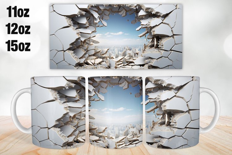 3D Mug Wrap Design | Sublimation PNG | 11oz 12oz   15oz