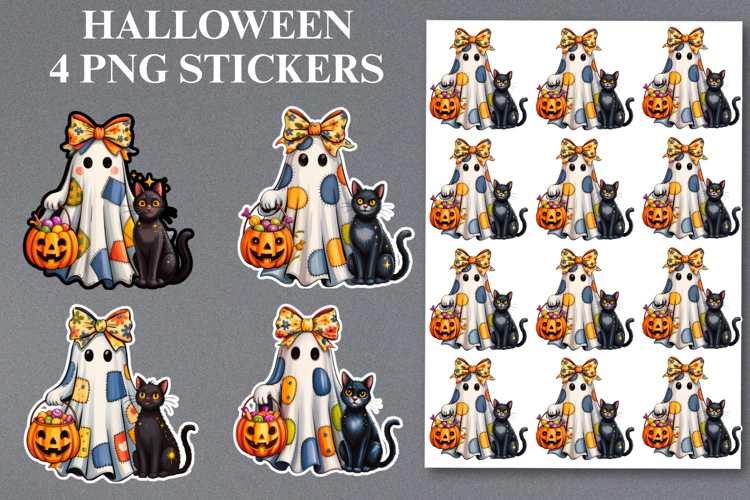 Halloween Boo Stickers Png | Printable example image 1