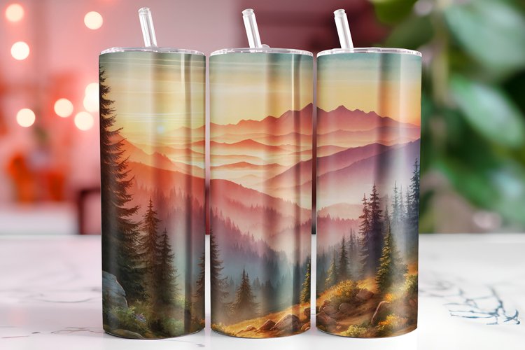 Forest Mountain 20oz Tumbler Wrap Sublimation