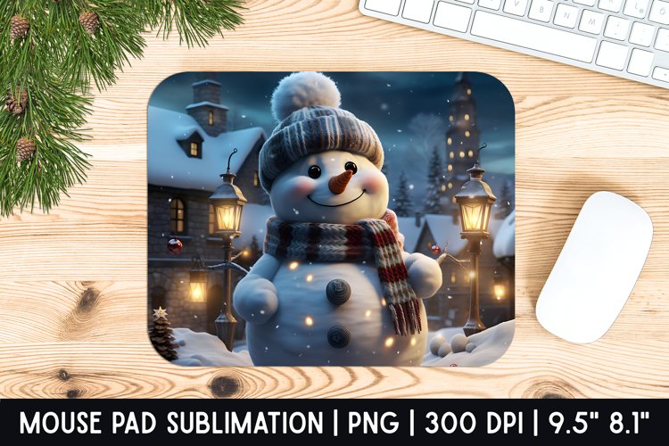 Snowman Mouse Pad Sublimation Designs | Mousepad Design