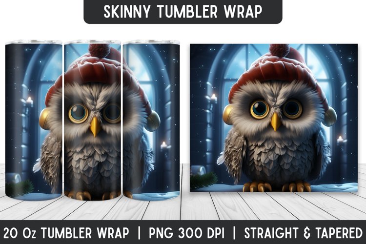 Cute Owl Tumbler Sublimation Wrap | Tumbler | Sublimation