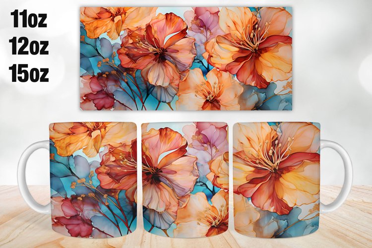 3D Mug Wrap Design | Sublimation PNG | 11oz 12oz   15oz
