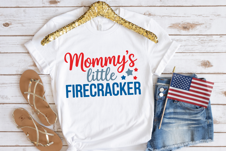 Mommys Little Firecracker Svg Design | 4th of july svg