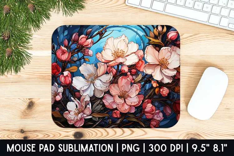 Flower Mouse Pad Sublimation Designs | Mouse Pad Designs