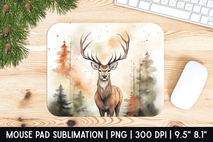 Deer Mouse Pad Sublimation Designs | Mouse Pad Designs example image 1