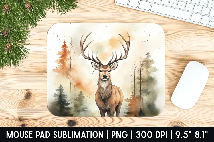 Deer Mouse Pad Sublimation Designs | Mouse Pad Designs