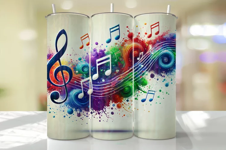 Music Tumbler Wrap | Sublimation | Tumblers