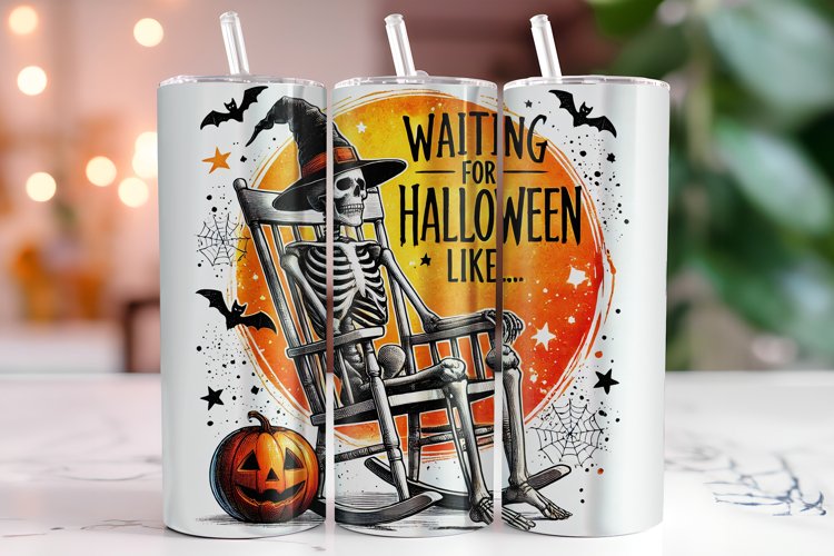 Halloween Skeleton 20oz Tumbler Wrap Sublimation