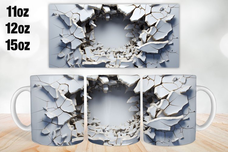 3D Mug Wrap Design | Sublimation PNG | 11oz 12oz   15oz