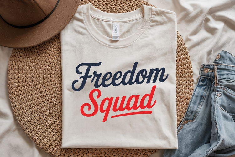 Freedom Squad Svg Design | 4th of july svg | Shirt Svg example image 1