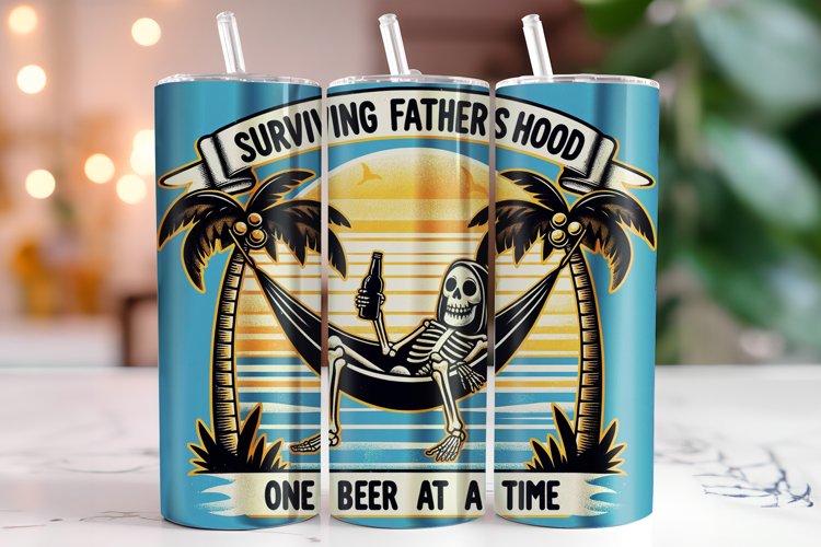 Surviving Fatherhood Fathers Day 20oz Tumbler Wrap