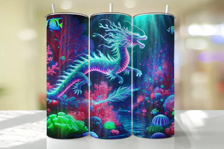 Dragon Tumbler Wrap | Sublimation | Tumblers