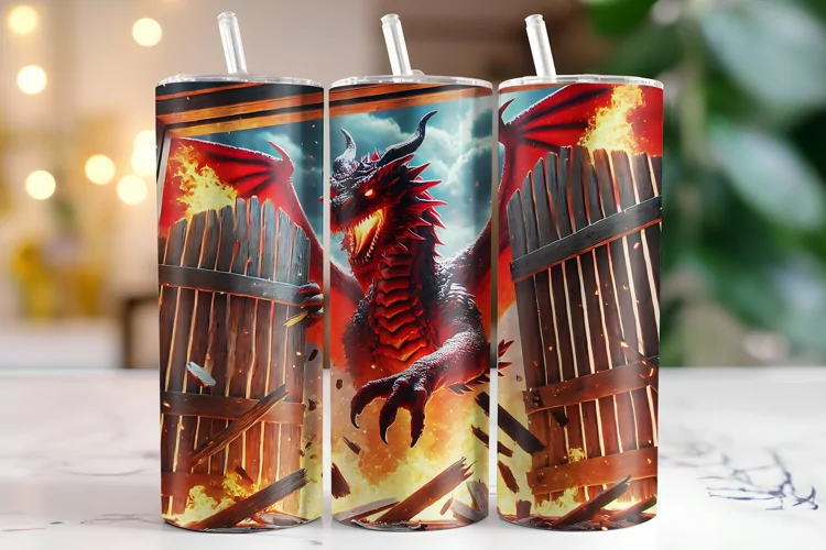 Dragon Tumbler Wrap | Sublimation | Tumblers