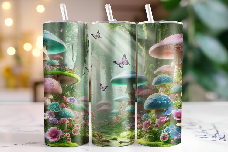 Mushroom Tumbler Wrap | Sublimation | Tumblers example image 1