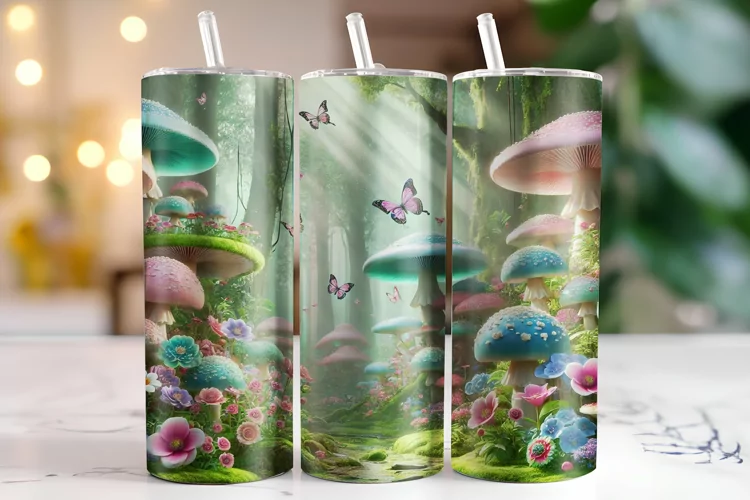 Mushroom Tumbler Wrap | Sublimation | Tumblers