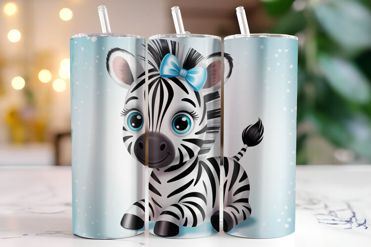 Zebra Tumbler Wrap | Sublimation | Tumblers example image 1