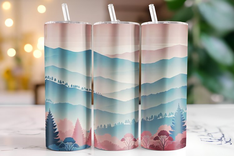 Abstract Mountains 20oz Tumbler Wrap Sublimation