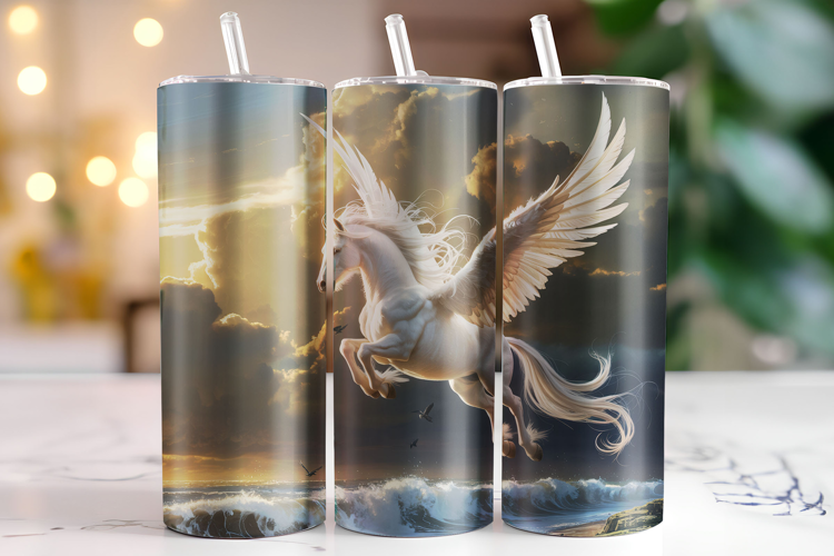 Flying Horse Tumbler Wrap | Sublimation | Tumblers
