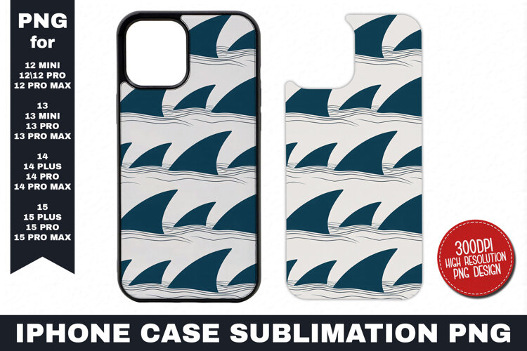 Shark waves iPhone Case Sublimation PNG | Sublimation example image 1