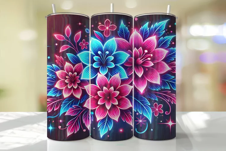 Flowers Tumbler Wrap | Sublimation | Tumblers